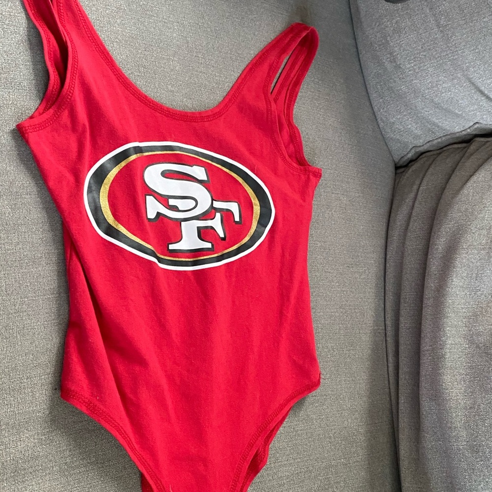 49ers red bodysuit